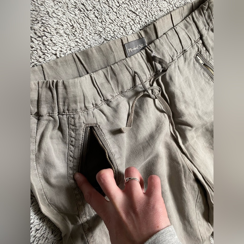 Michael Stars Tan Drawstring Pants - Picture 8 of 10